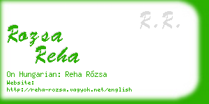 rozsa reha business card